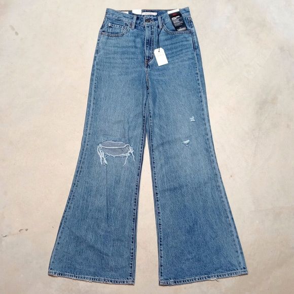 Levi's Denim - Levi's Big E High Rise Loose Fit Flare Wide Leg Bell Bottom Jeans - Size 27x32